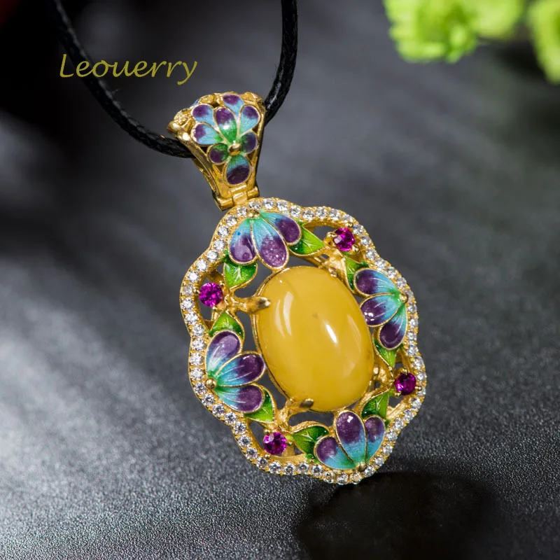 Женское украшение из серебра 925 пробы с восковой подвеской|Подвески| |