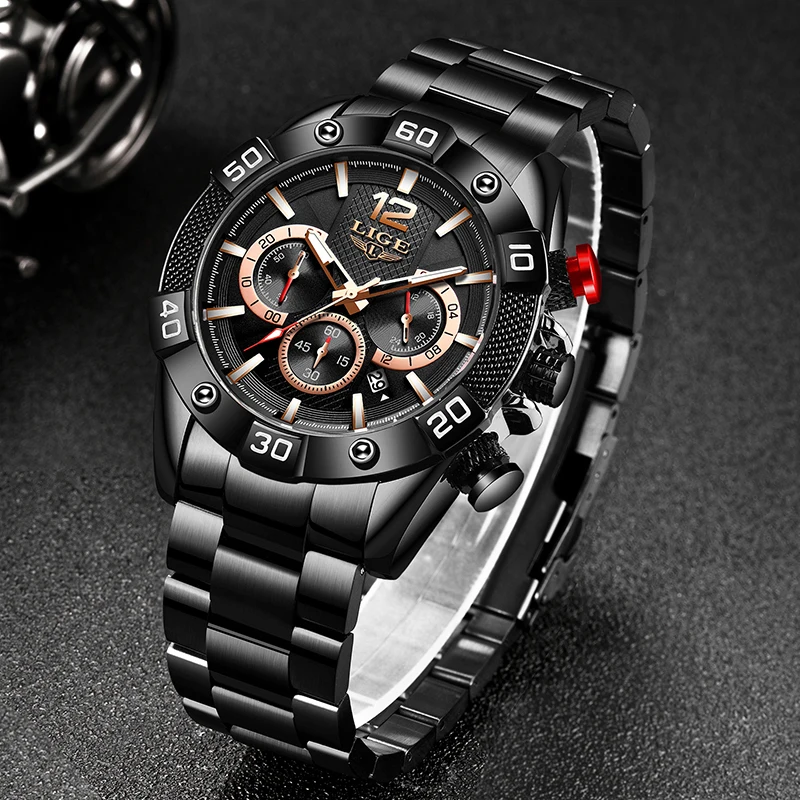 Часы наручные мужские кварцевые брендовые Роскошные водонепроницаемые