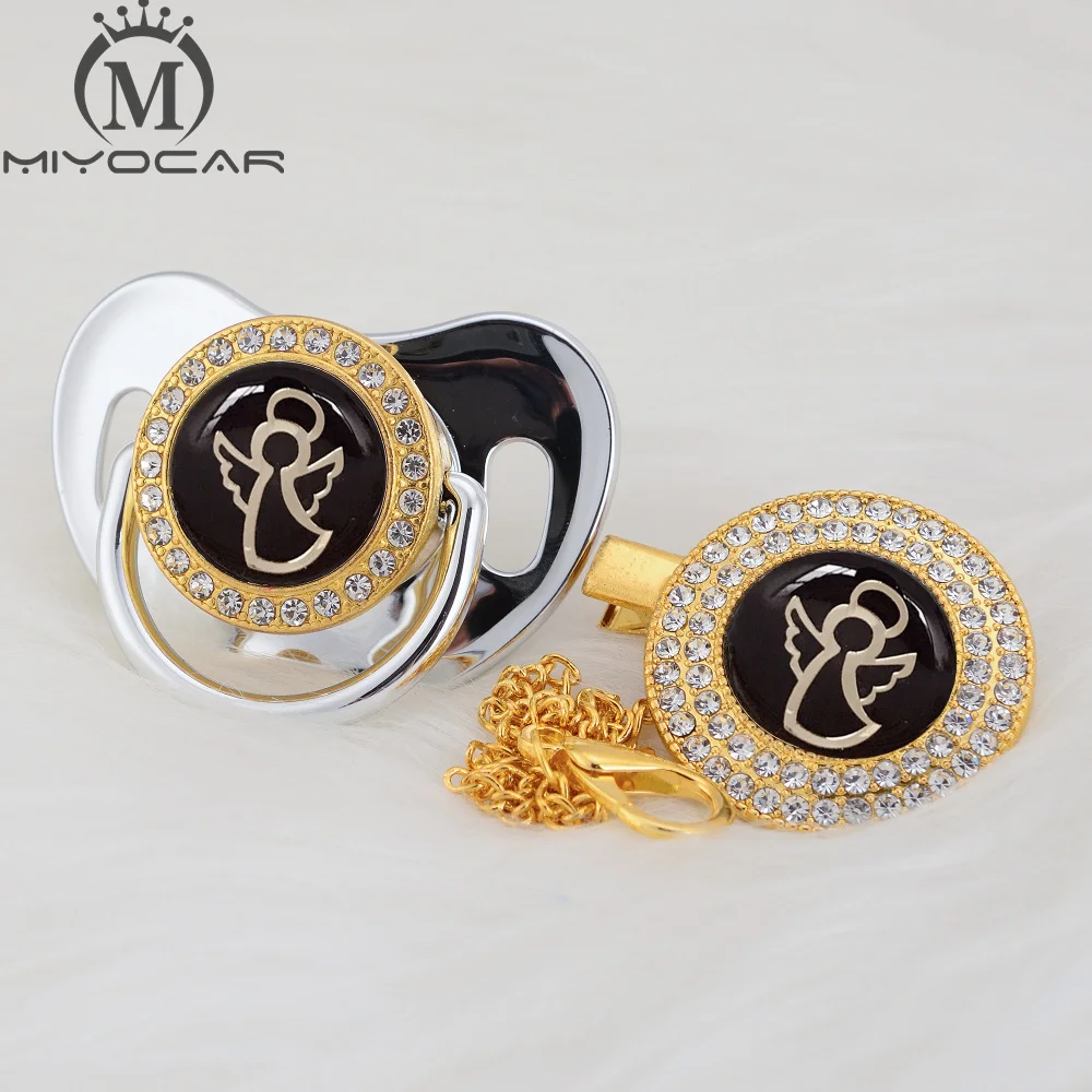 BLING 7 color dance Angel lovely beautiful Gold bling pacifier and clip BPA free dummy unique design GANGB | Мать и ребенок