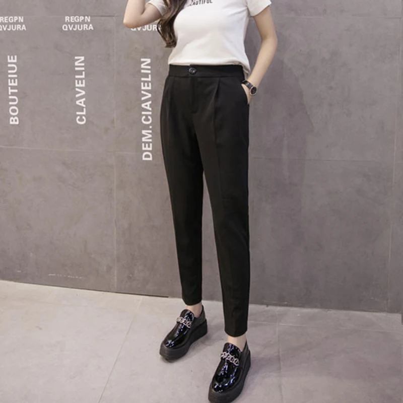 Летние осенние модные женские повседневные шифоновые брюки рабочая одежда