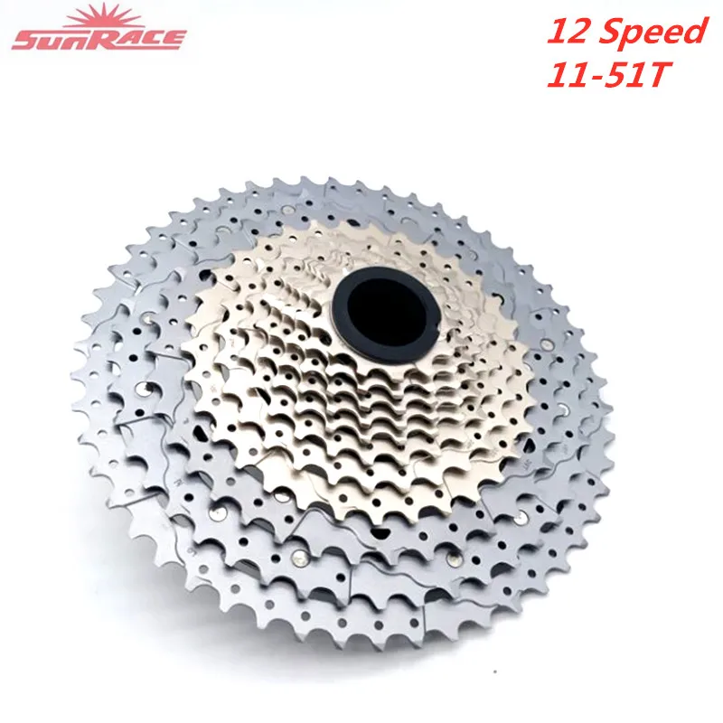 silver 11-51T sunracing CSMZ903 12 скоростной свободный Руль Горный велосипед кассета черный серебристый 11-51T MTB маховик части велосипеда - Цвет: silver 11-51T