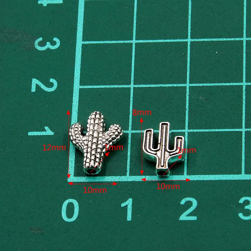 50Pcs 2 Color 2 Styles Cactus Flowers Small Hole Bead Plant Charms For DIY Necklace Bracelets Jewelry Handmade Making images - 6