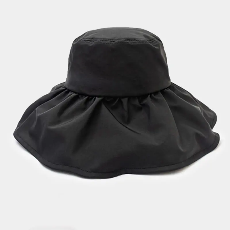 

XITAO Solid Sun Protection Bucket Hats Women 2021 Summer New Personality Fashion All Match Big Brim Dome Straw Hat CLL1555