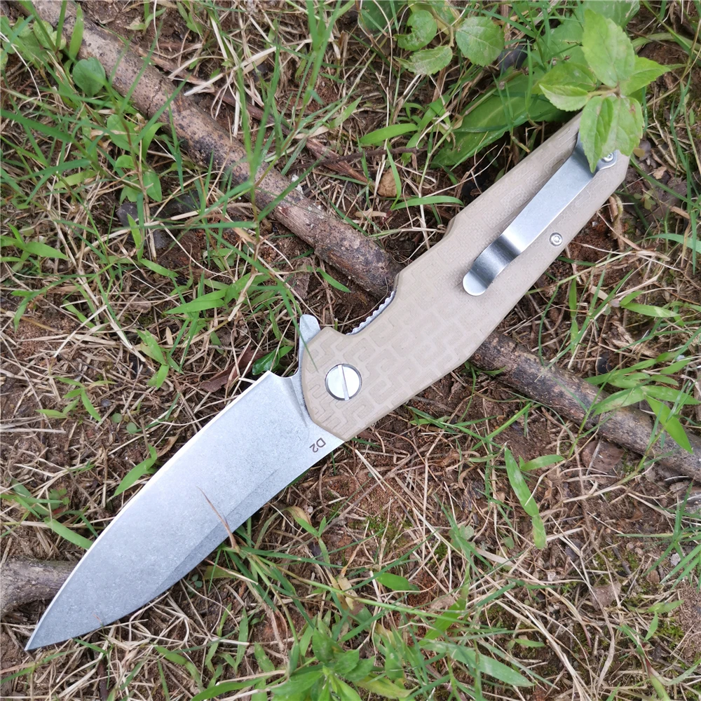 Складной нож с рукояткой G10 карманный лезвием D2 тактические ножи инструменты для
