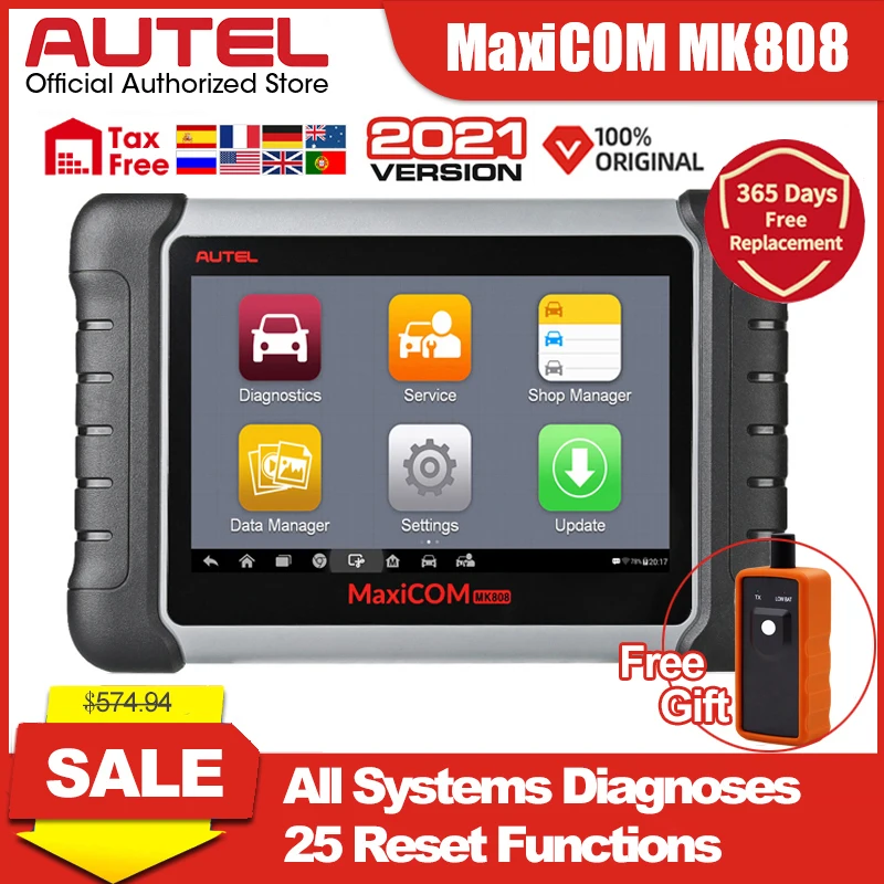 Autel MaxiCOM MK808 OBD2 диагностический сканер автомобильный инструмент Автомобильный OBD 2