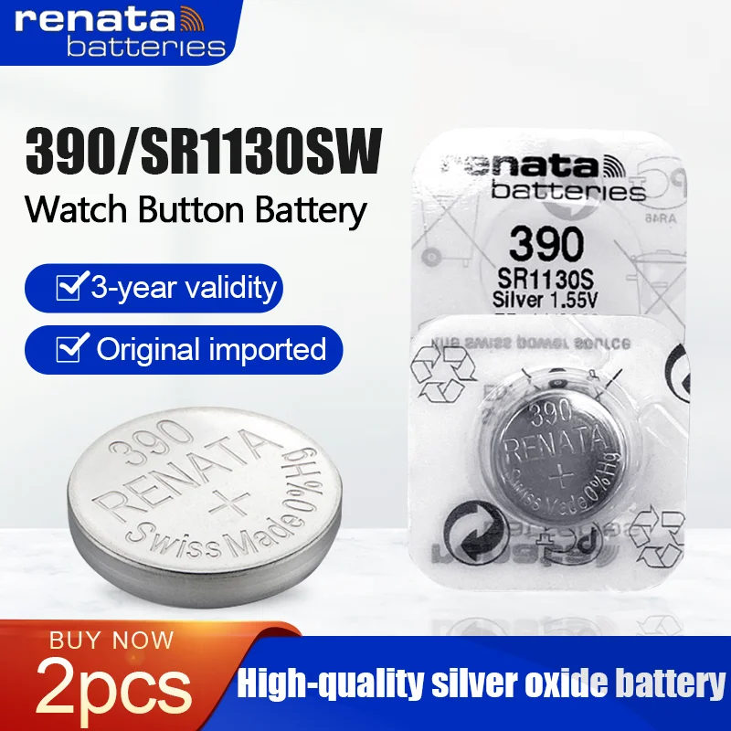 2 шт./лот 100% Оригинальный Renata 390 SR1130SW AG10 389 LR54 LR1131 игрушечный калькулятор часы