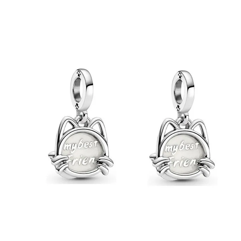 

My Pet Dog & Cat Dangle Charm Best Friend Charms For Jewelry Making Plata 925 Original Bracelets Fashion Female Jewelry