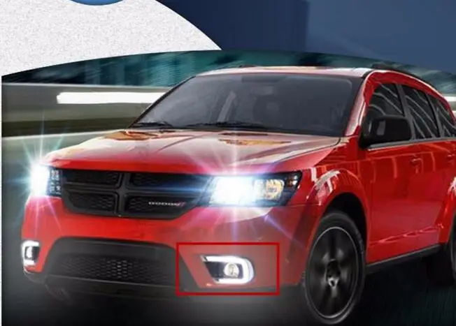 Светодиодные дневные ходовые огни для Dodge Journey Fiat Freemont 2014 2015 2016 желтый сигнал