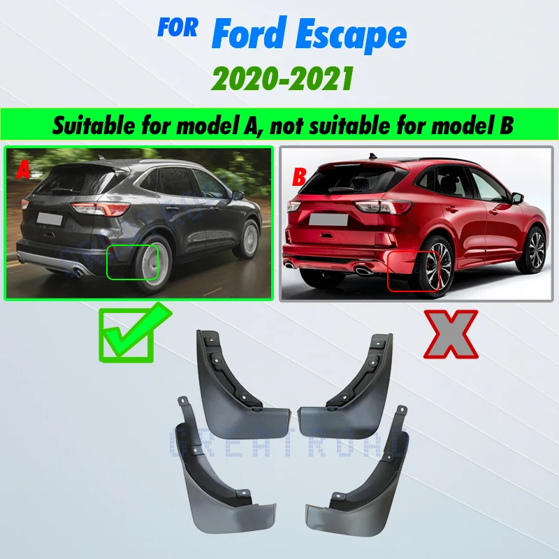 

Брызговики для Ford Escape mk4, Kuga mk3, Брызговики автомобильные, 2020, 2021, 4 шт.
