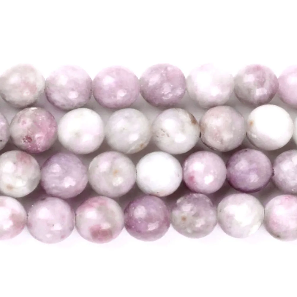 Бусины из натурального камня гладкие круглые бусины 16 дюймов сиреневого