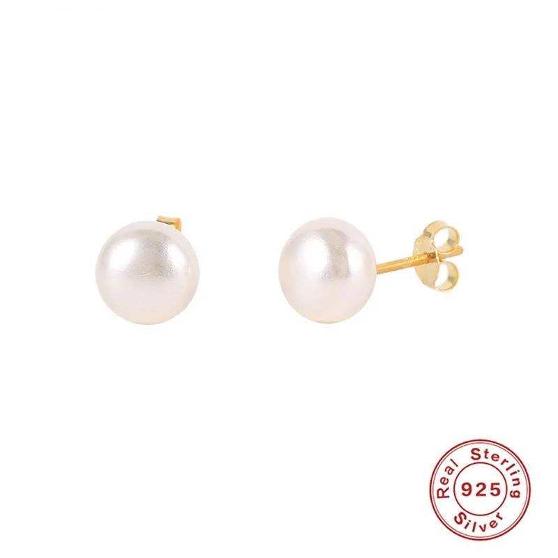 

Romantic Baroque Pearls Stud Earrings for Women Sterling Silver Earring Jewelry Wedding Earing Fashion Piercing Brincos Luxury