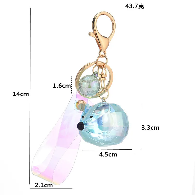 

Kawaii Rat Aggreko Key Buckle Car Key Chain Ring Hang Bag Ornaments Birthday Present Christmas Gift Fashion Jewelry
