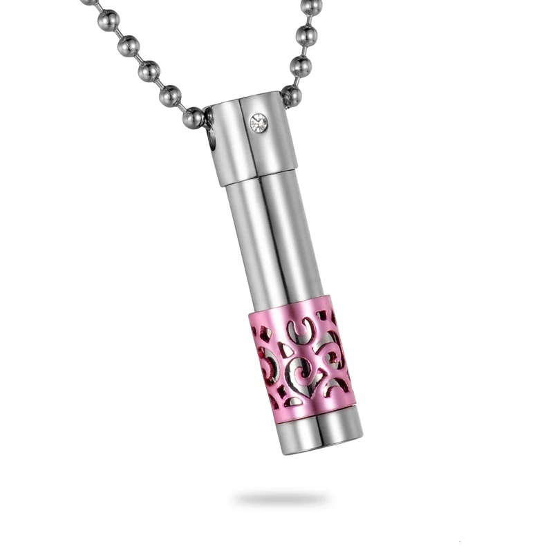 Stainless Steel Necklace for Women Men Perfume Oils Essential Aromatherapy Necklace Perfume Diffuser Pendant Necklace Jewelry images - 6