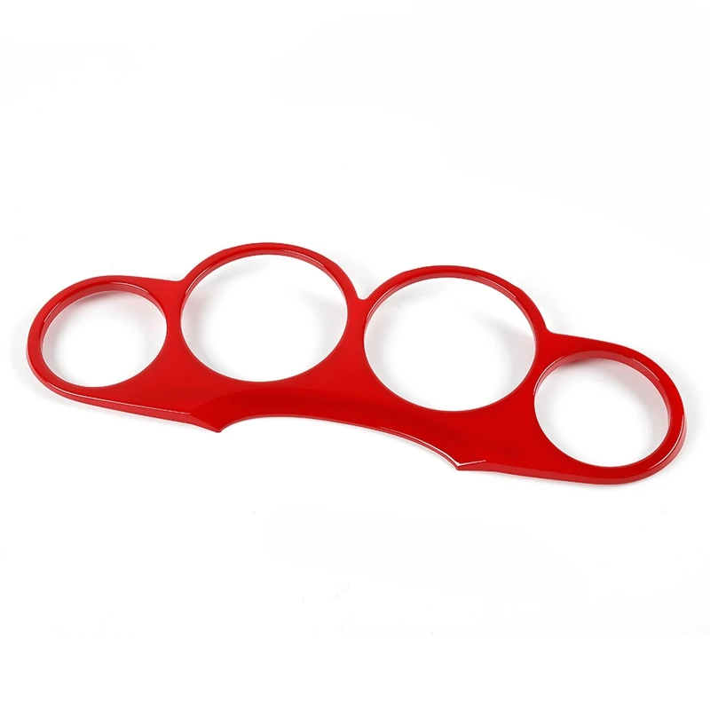 

AP68-Car Dashboard Meter Instrument Cover Trim for 2009-2014 Dodge Challenger Accessories Decorative Frame Stickers, Red