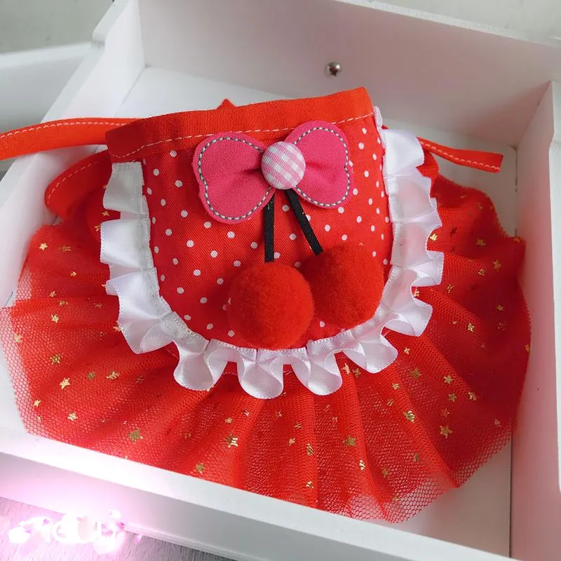 Ошейник для домашних питомцев с вишней кружевной ошейник маленьких собак кошек