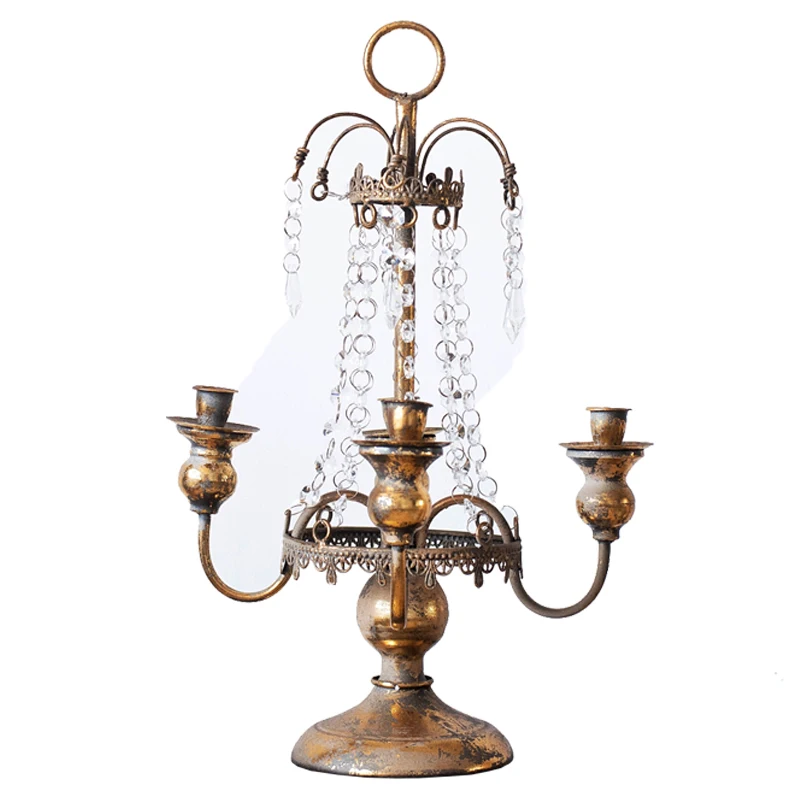 Классические хрустальные подсвечники старинный Железный подсвечник подвесной