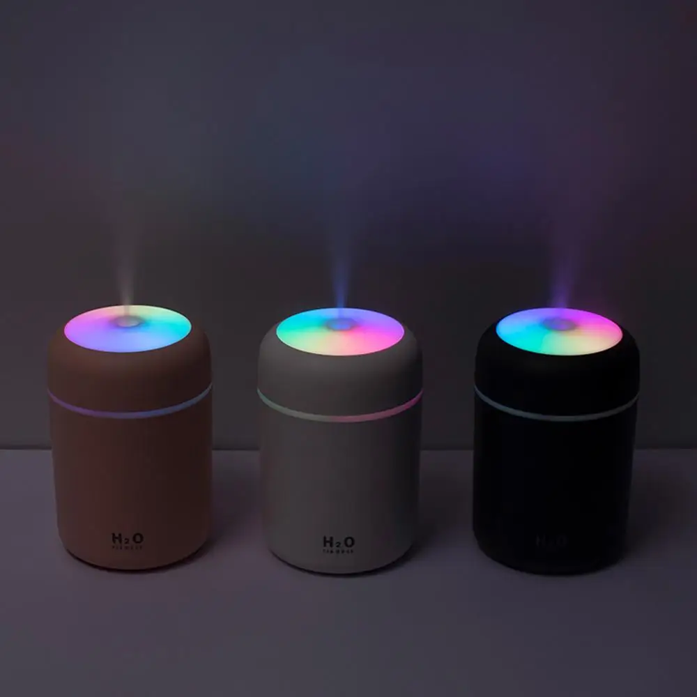 300ml Mini Air Humidifier Ultrasonic Aroma Essential Oil Diffuser USB Charging with Night Light for Home Office Car Difusor