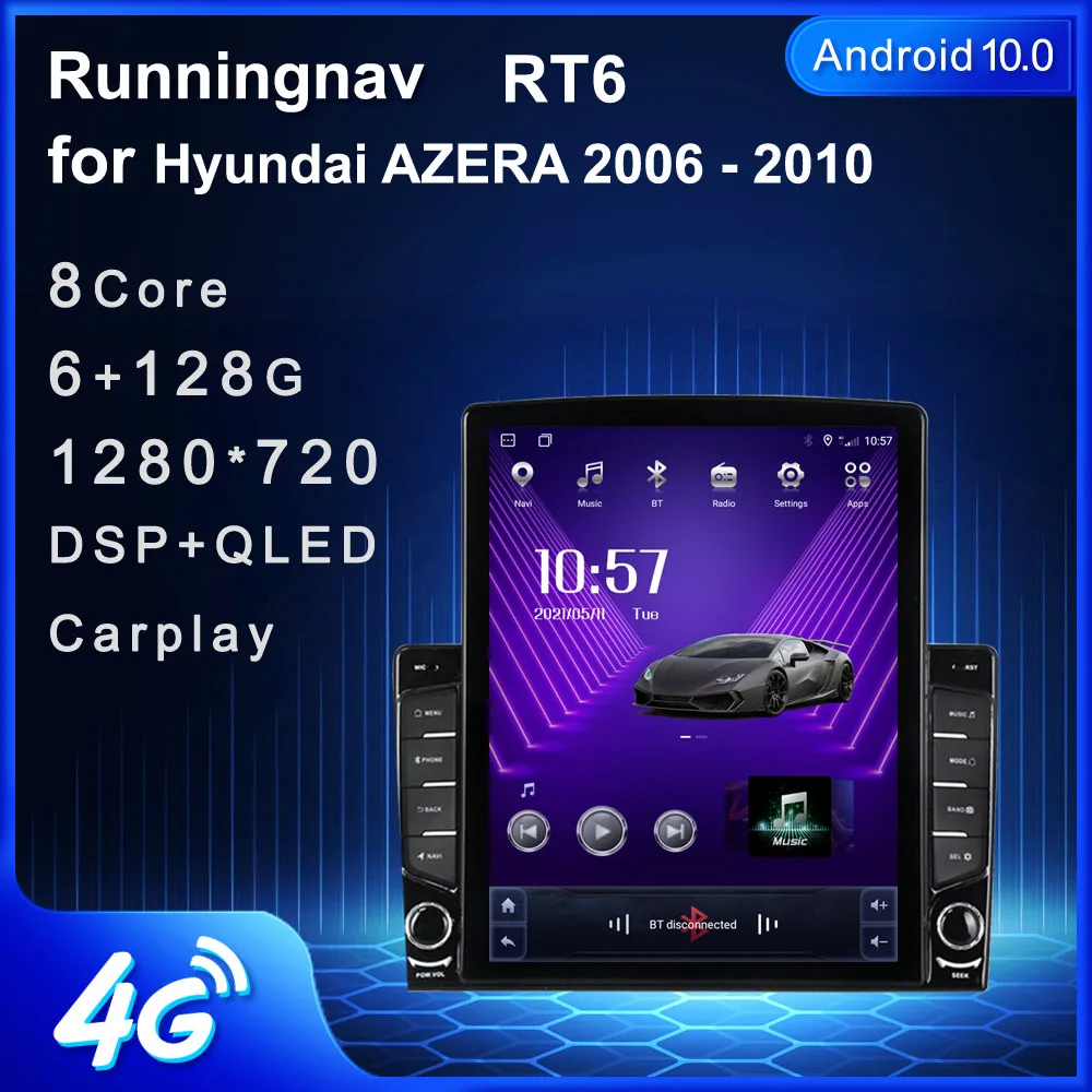 Автомобильный мультимедийный плеер экран 9 7 дюйма Android 10 1 для Hyundai AZERA 2006 2007 2008 2009