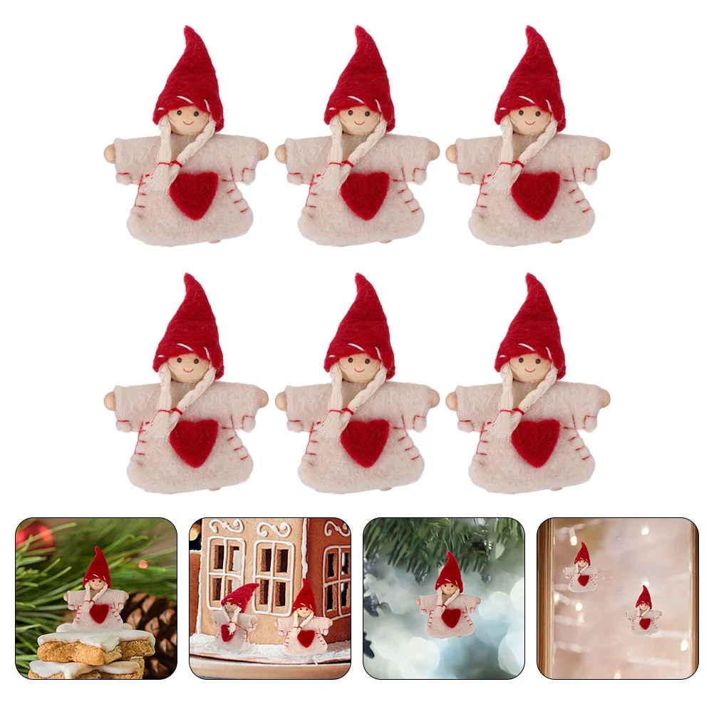 

6 шт. рождественские украшения ведьмы, милый Рождественский подарок, рождественские украшения