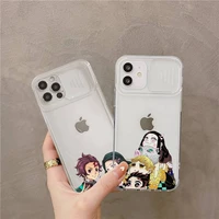 demon slayer anime phone case transparent camera protection for iphone 12 11 8 7 se 2020 mini pro x xs xr max plus