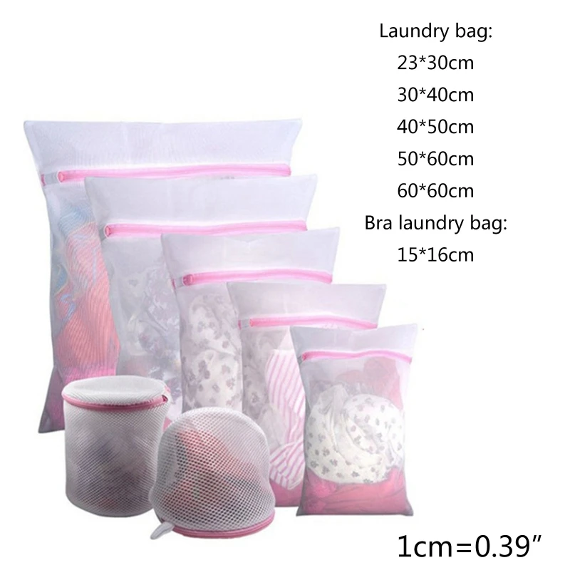 

7 Pcs Portable Mesh Laundry Bags for Delicates with Premium Zipper Travel Storage Organize Clothing Washing Bags Blouse