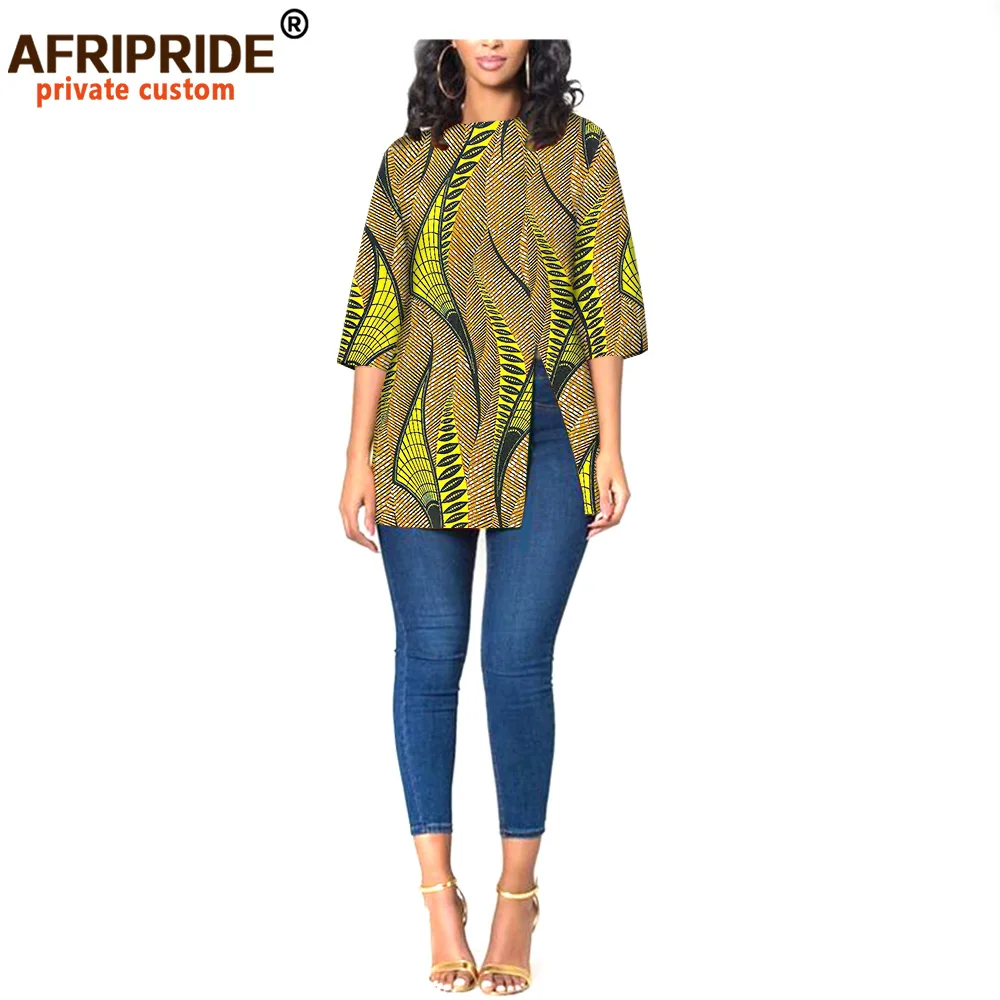 2020 африканские женские блузки рубашка с принтом Дашики Анкара ткань воск батик