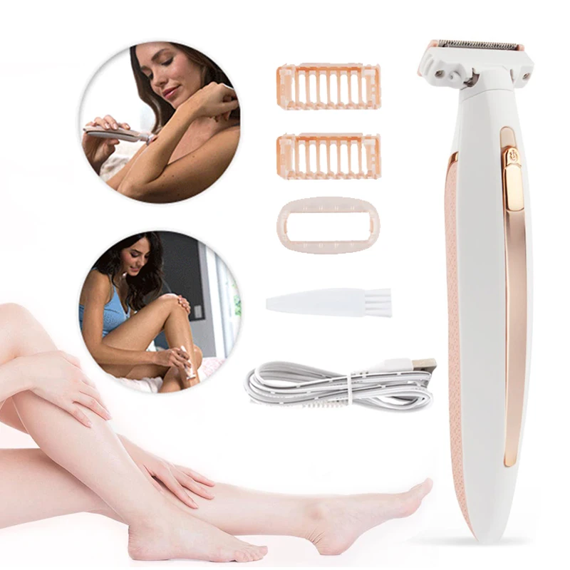 Безболезненная Женская бритва перезаряжаемая для женщин Электрический Триммер