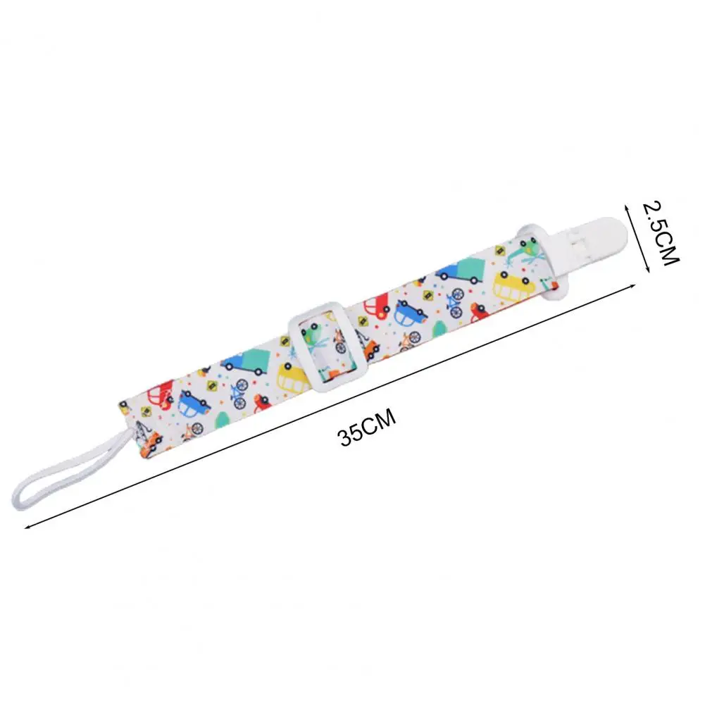 

2.5cm Pacifier Clip Cartoon Print Adjustable Webbing Kids Pacifier Holder Lanyard Baby Accessory