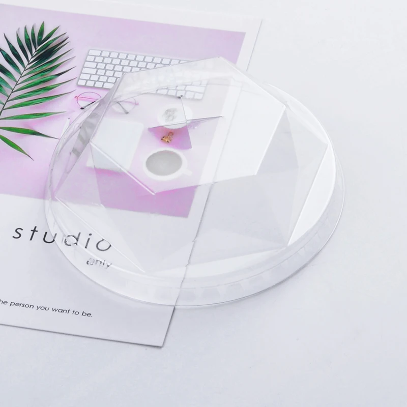 Taza de caf&eacute; desechable transparente, vaso de pl&aacute;stico con tapa, para zumo, t&eacute;, fiesta, recuerdo de cumplea&ntilde;os, 400ml/500ml/600ml, 50 Uds.-4