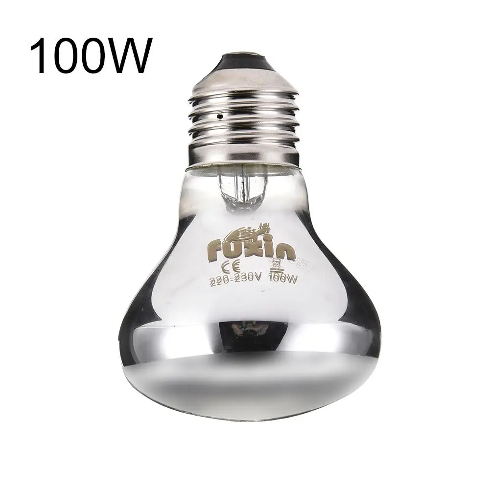 White 100W 25 Вт/50 Вт/75 Вт/100 Вт E27 дальняя инфракрасная керамическая ПЭТ нагревательная лампа Ящерица Черепаха Паук рептилий коробка нагреватель Подогреватель тепла лампа Брудер - Цвет: White 100W