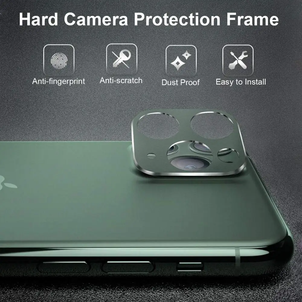 For iPhone 11 Pro Max Back Camera Protector Case On 2019 11Pro Metal Rear Lens Protective Ring Cover |