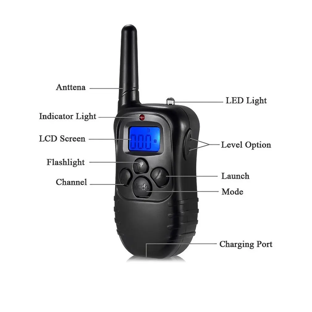 

Electric LCD Dog Training Collar Pet Remote Control Waterproof Rechargeable for All Size Shock Vibration Sound 998DR-1