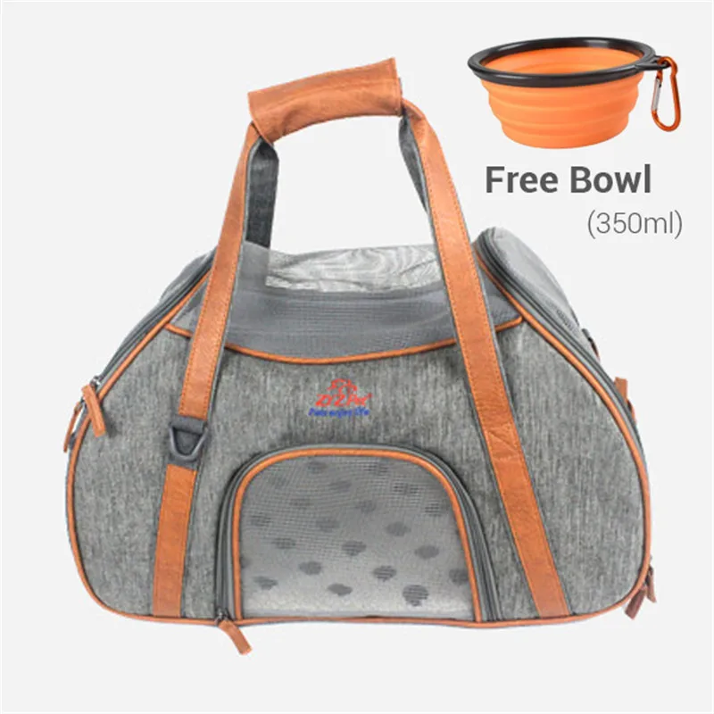 Дорожная сумка для маленьких собак складная дышащая переноска животных цвет