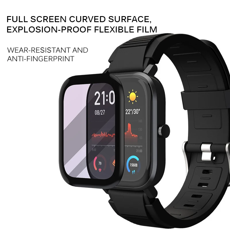 Изогнутая защитная плёнка для часов Xiaomi Huami Amazfit GTS|Смарт-аксессуары| |