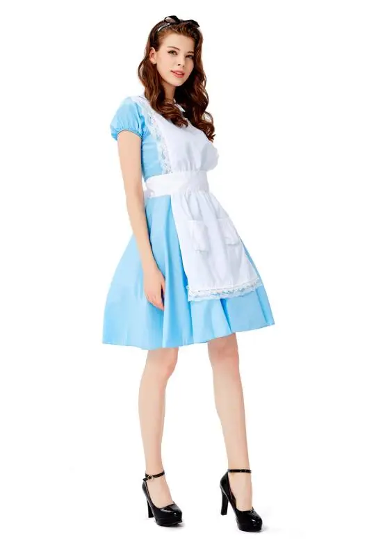 

3ps Adorable Light-blue Wonderland Dress Cosplay Theatrical Fancy Costume