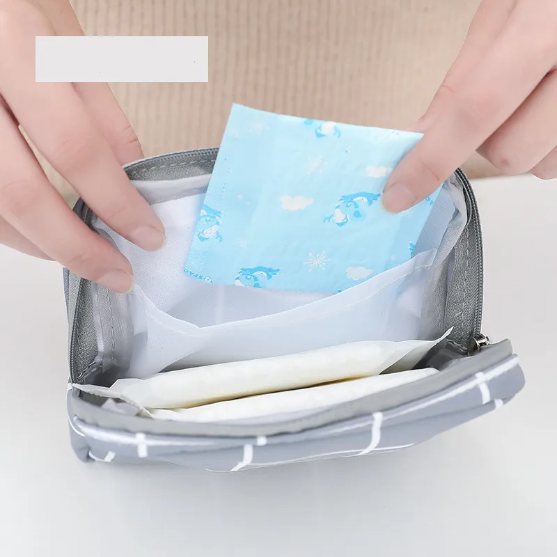 

Women Tampon Storage Bag Cute Portable Sanitary Pad Organizer Napkin Coin Purse Card Lipstick Key Earphone Data Cables Pouch