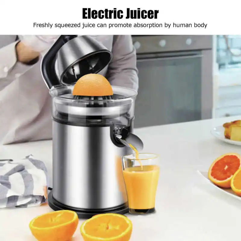 Jual 300W Pembuat Jus Listrik Lemon Jeruk Buah Juicer Peralatan Dapur EU Plug 220V Mesin Pembuat Jus Buah Pemeras Jeruk