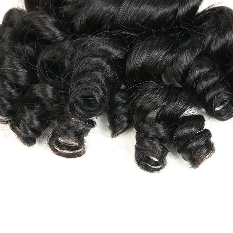 Волнистые вьющиеся волосы 3/4 пучки бразильские Funmi человеческие для наращивания