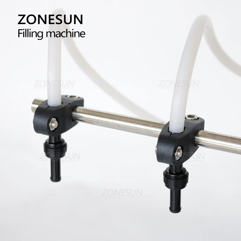 ZONESUN YG2 Semi Automatic Bottle Liquid Filling Machine Magnetic Pump Electric 2 Heads Soft Drink Essential Oil Water Juice |