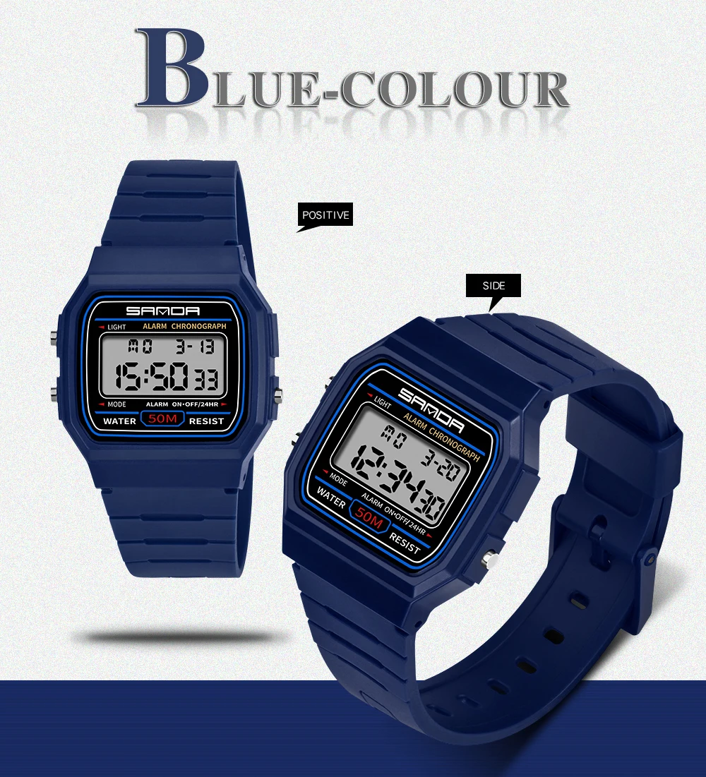 SANDA Kids Watches Anti-Shock 5Bar Waterproof Outdoor Sport Children Watches Fashion Digital Watch Relogio Masculino