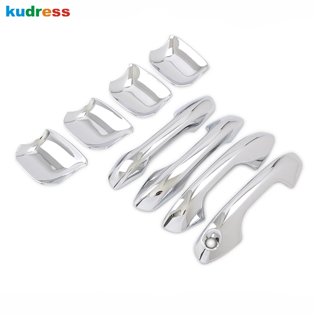 Handle and Bowl Для Kia Rio 4 X-line стильный хромированный чехол из углеродного волокна для автомобильной дверной ручки накладка наклейка на дверную ручку защита чаши LHD - Цвет: Handle and Bowl