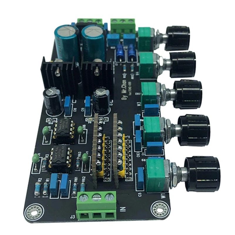 

Preamp Tone Board UPC4570C OP AMP Stereo Preamplifier Volume Tone Control Super OPA2604 AD827JN with LM317+LM337 Circuit