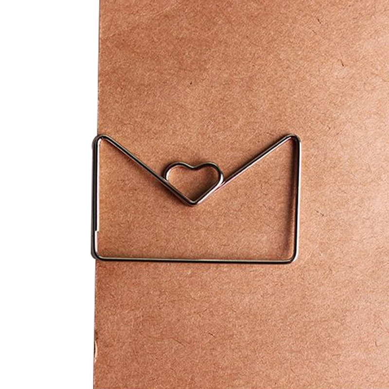 

30mm*46mm Rose Gold Color Heart Shape Paper Clip Coating PlatingCute Bookmark Tag Clip