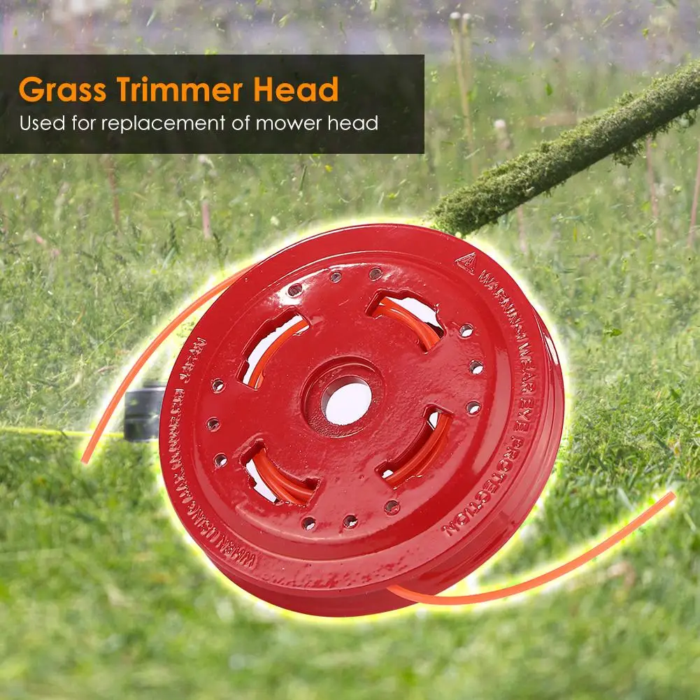 

Universal Nylon Brush Mower Bump Spool Grass Trimmer 2 Lines Cutter Head Thread Line String Saw Strimmer Garden Grass Trimmer