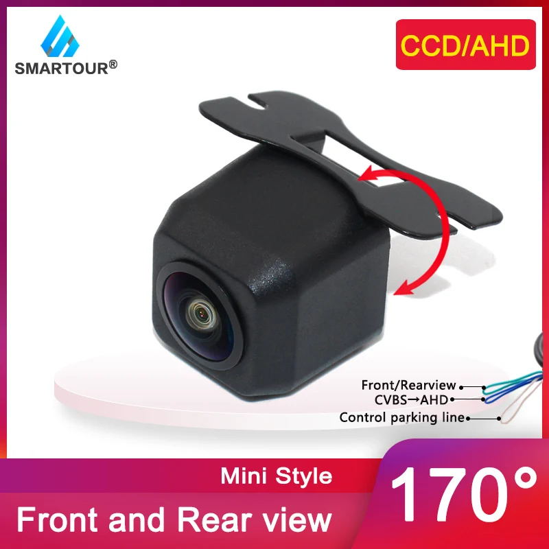 

SMARTOUR Fisheye Vehicle AHD Front Side View Camera Wide Angle Auto 720P Night Vision CVBS High Resolution Parking Assiantance