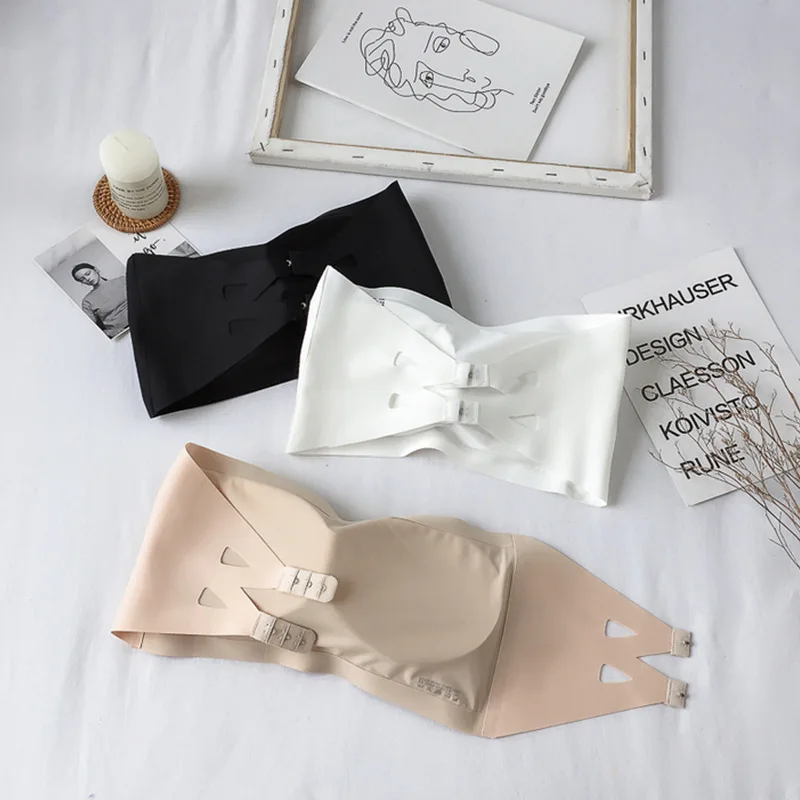 Женские бюстгальтеры пуш-ап без бретелек толстые мягкие трансформируемые