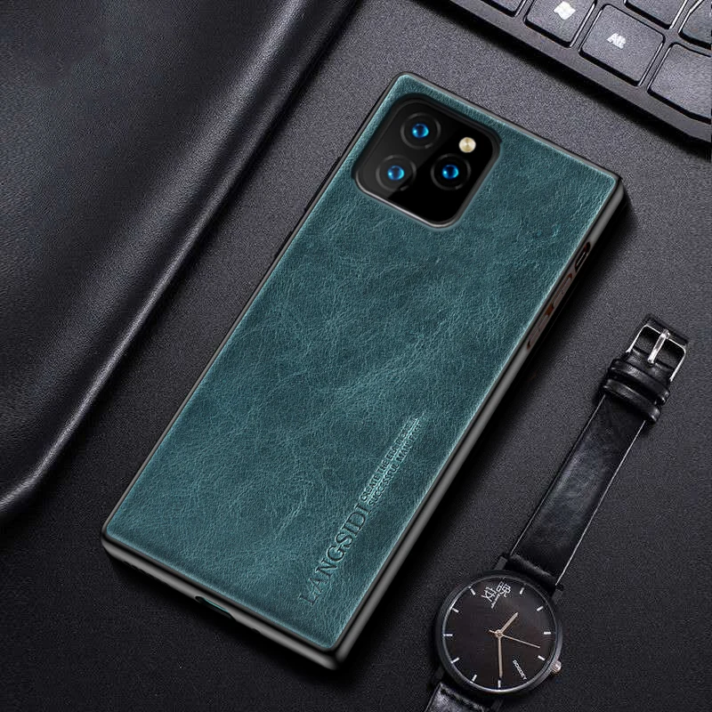 LANGSIDI чехол для телефона из натуральной кожи iphone 11 pro max 12PRO SE 2020 7plus 8 xs xr защитный