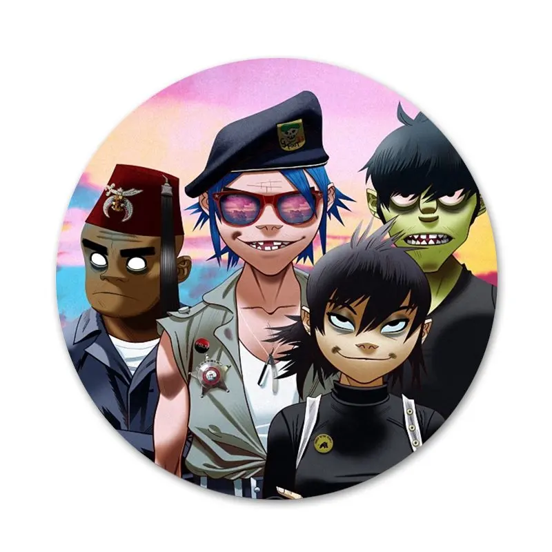 Gorillaz лодка Illust музыка Значки Металлические для фотографий | Дом и сад