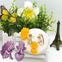 love angel silicone mold resin diy cake pastry fondant moulds kitchen baking tool dessert chocolate lace decoration supplies