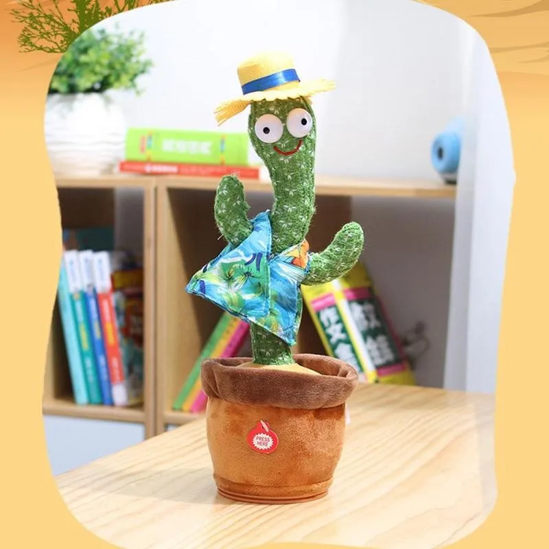 

Dancing Cactus Toy Electronic Shake Dancing Plush Doll Toy Can Dance Sing Songs Recording Childhood Education Entertainmen Toys